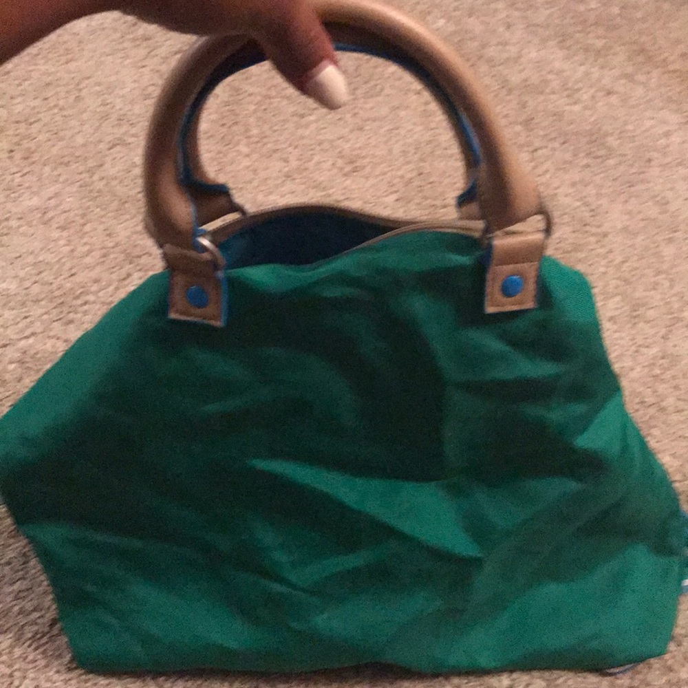 Green/Blue/Tan Handbag